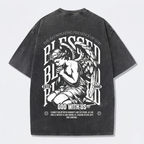 Jesus Vintage Washed Gothic Oversized T-Shirt | Christian