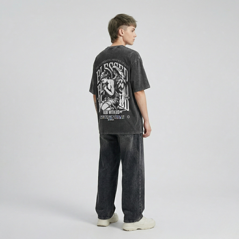 Jesus Vintage Washed Gothic Oversized T-Shirt | Christian