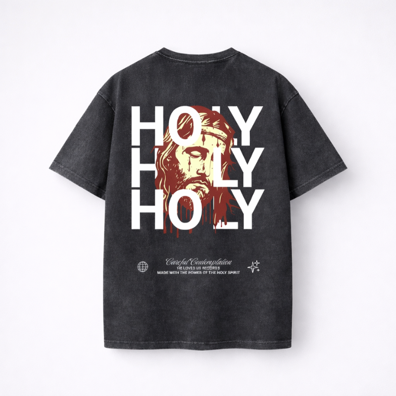 Jesus Vintage Washed Gothic Oversized T-Shirt | Christian