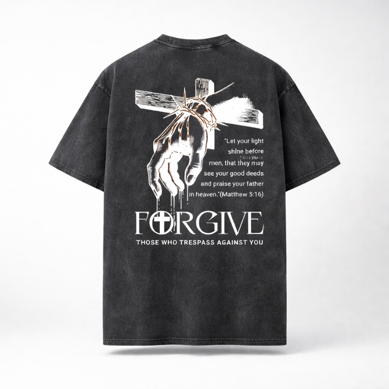 Jesus Vintage Washed Gothic Oversized T-Shirt | Christian