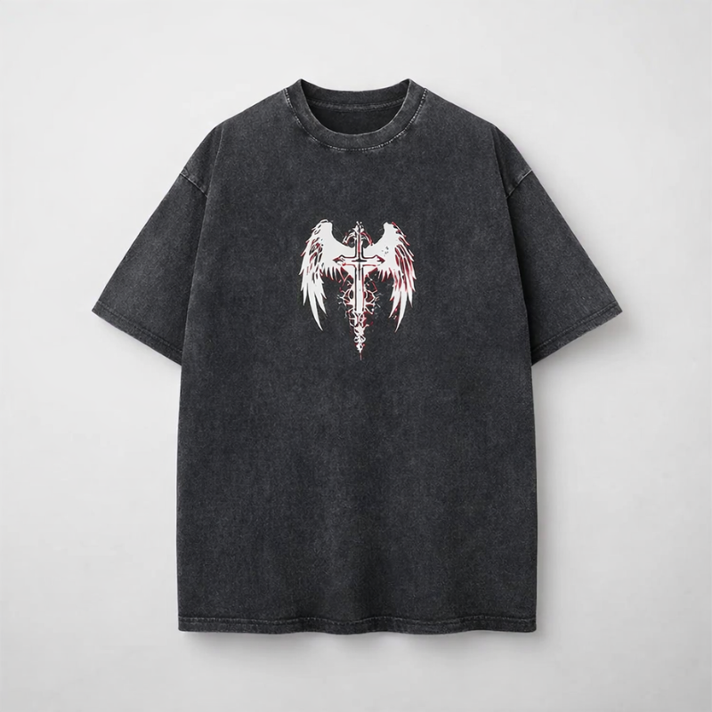 Jesus Vintage Washed Gothic Oversized T-Shirt | Christian
