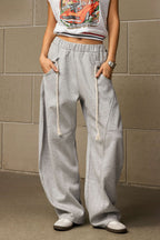 Joggers Women - Wide Leg Drawstring Sweatpants-Tithesource-