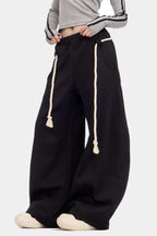 Joggers Women - Wide Leg Drawstring Sweatpants-Tithesource-