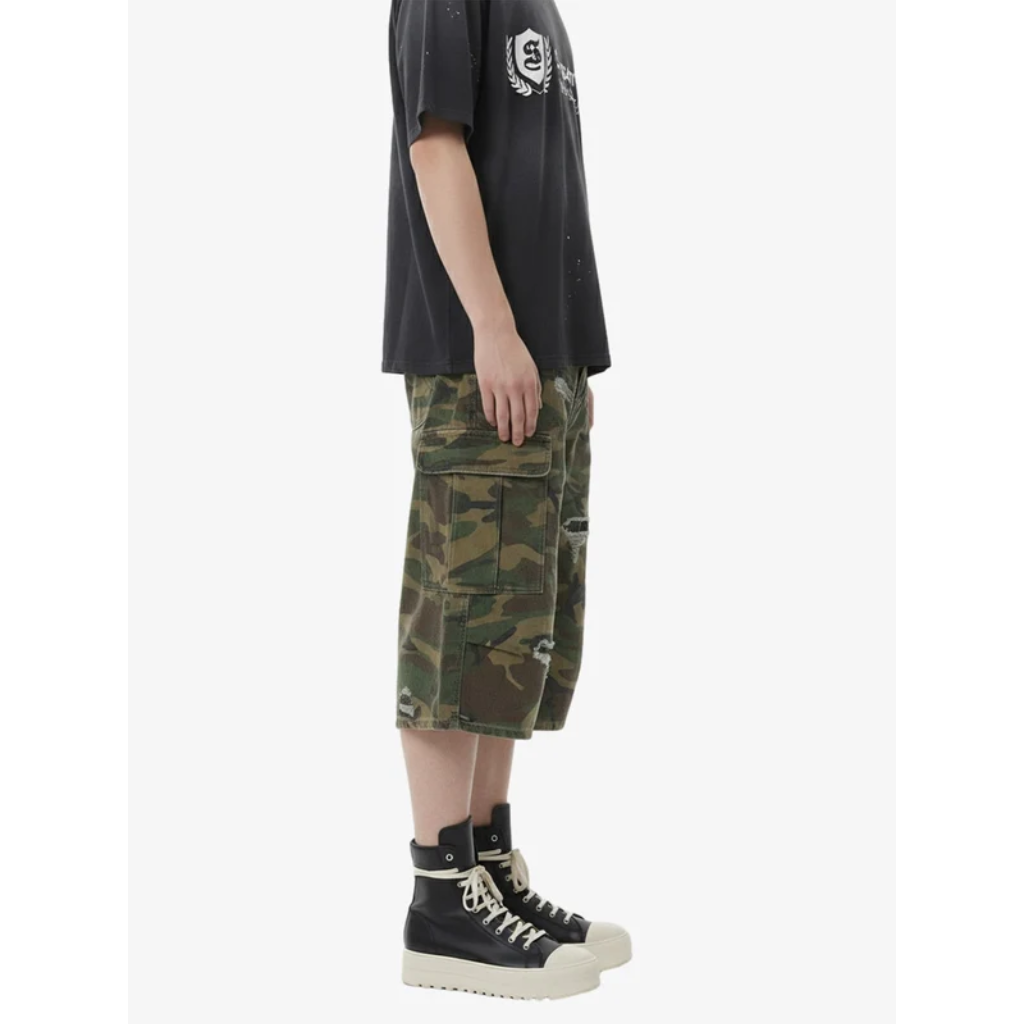 Jorts Men Camo Baggy Cargo Shorts Streetwear