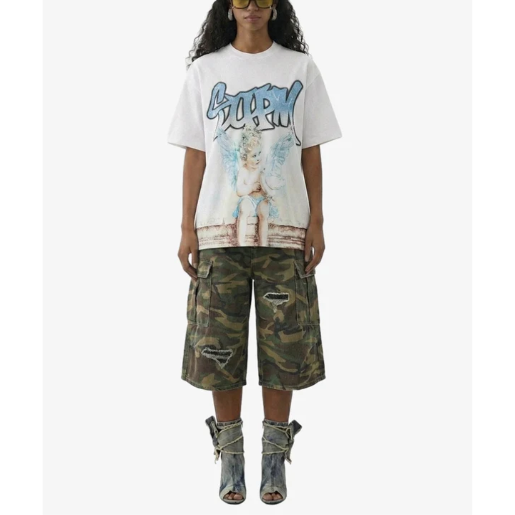 Jorts Men Camo Baggy Cargo Shorts Streetwear