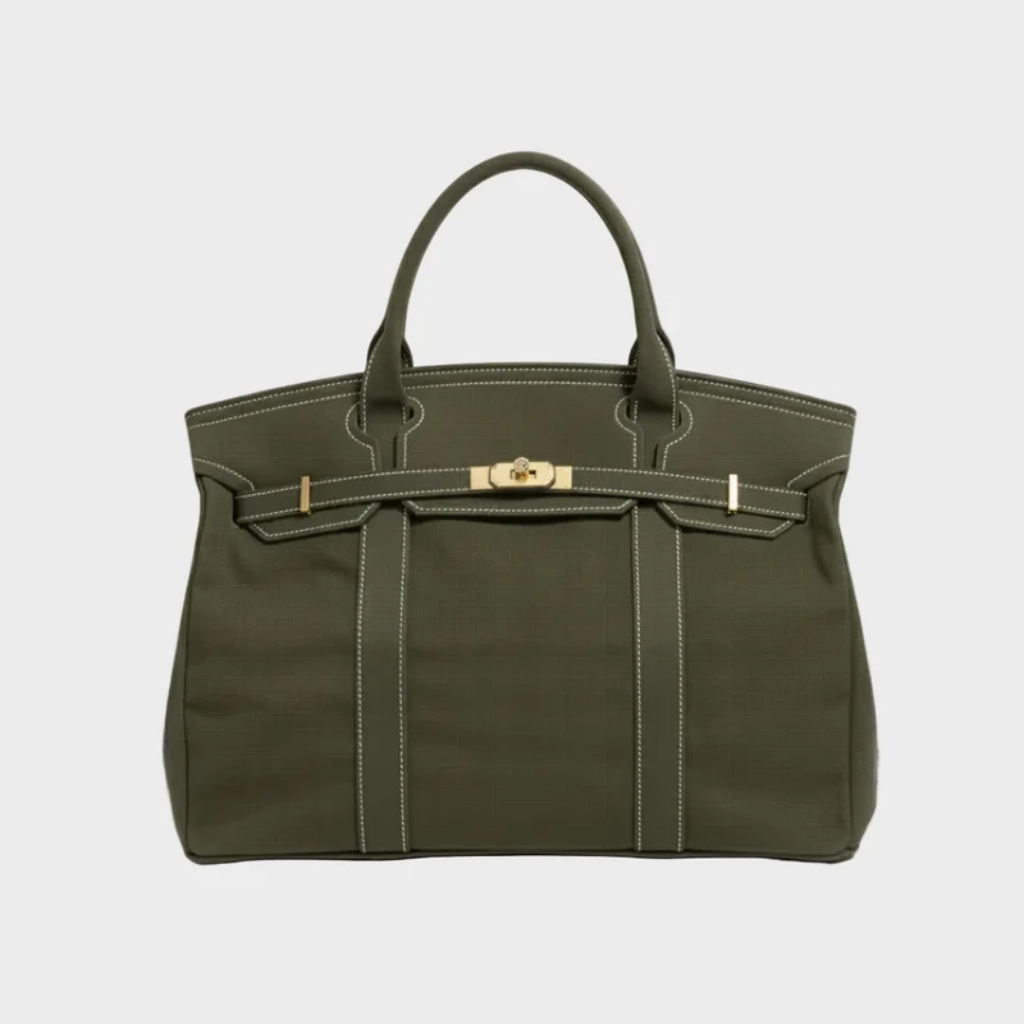 Large Tote Handbag - Contrast Stitching - Boat Design