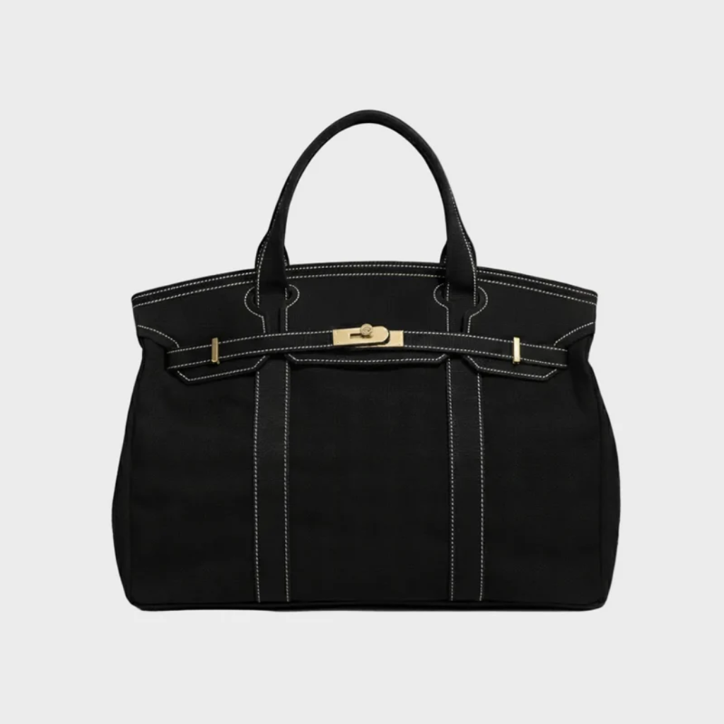 Large Tote Handbag - Contrast Stitching - Boat Design