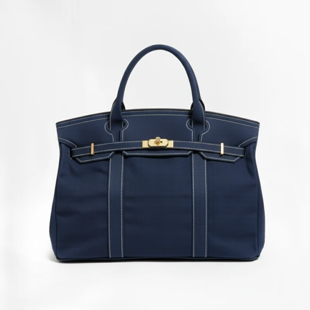 Large Tote Handbag - Contrast Stitching - Boat Design