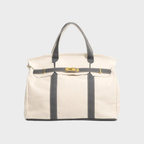 Large Tote Handbag - Contrast Stitching - Boat Design
