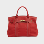 Large Tote Handbag - Contrast Stitching - Boat Design