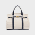Large Tote Handbag - Contrast Stitching - Boat Design