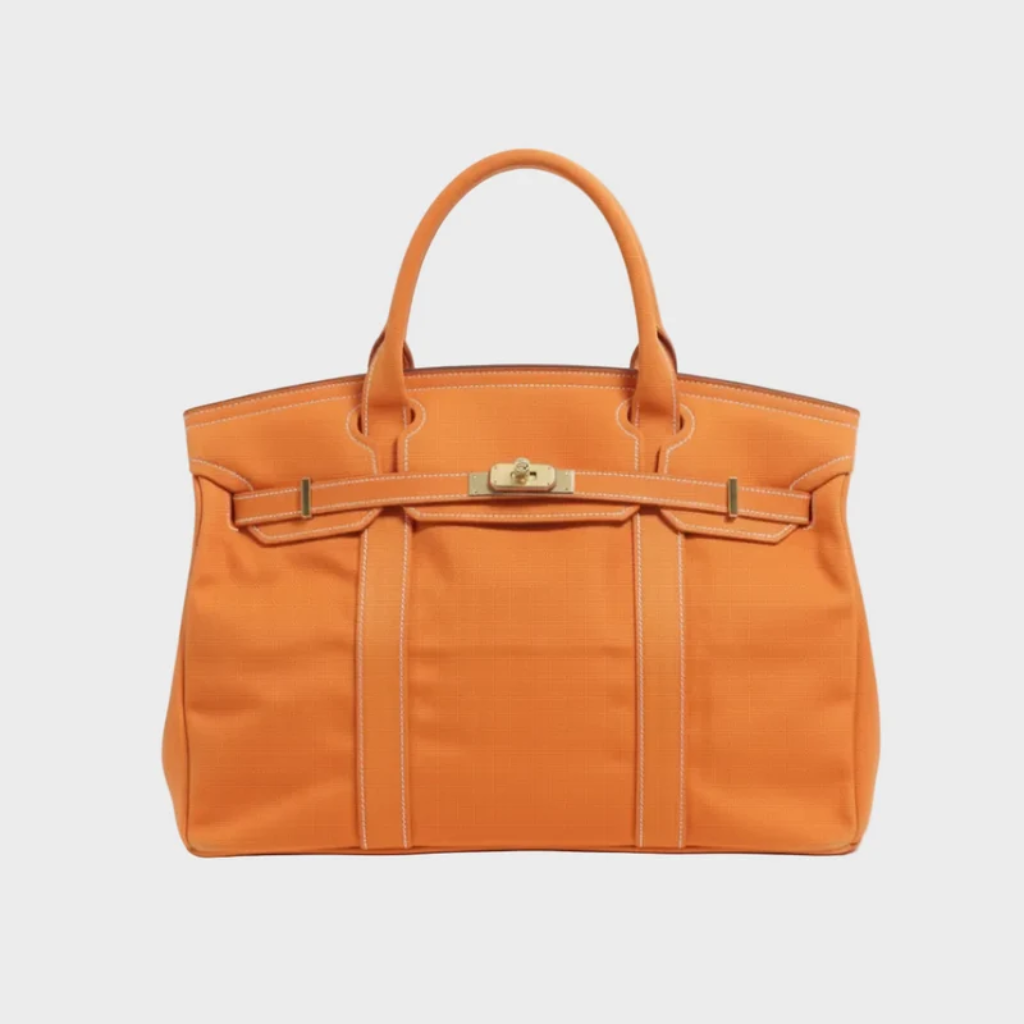 Large Tote Handbag - Contrast Stitching - Boat Design