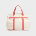 Large Tote Handbag - Contrast Stitching - Boat Design