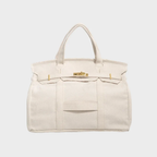 Large Tote Handbag - Contrast Stitching - Boat Design