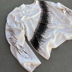 Long Sleeve T-shirt - Bullet Print Y2K Retro Street Style