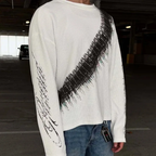 Long Sleeve T-shirt - Bullet Print Y2K Retro Street Style