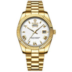 Men's Gold Watch Day-Date Function – Fluted Bezel-Tithesource-Platinum-Gold-