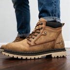 Men's Leather Ankle Work Boots Lace-Up Anti-Slip