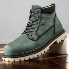 Men's Leather Ankle Work Boots Lace-Up Anti-Slip