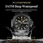 Men's Lightweight Watch - Steel - Sunburst Dial, Day & Date