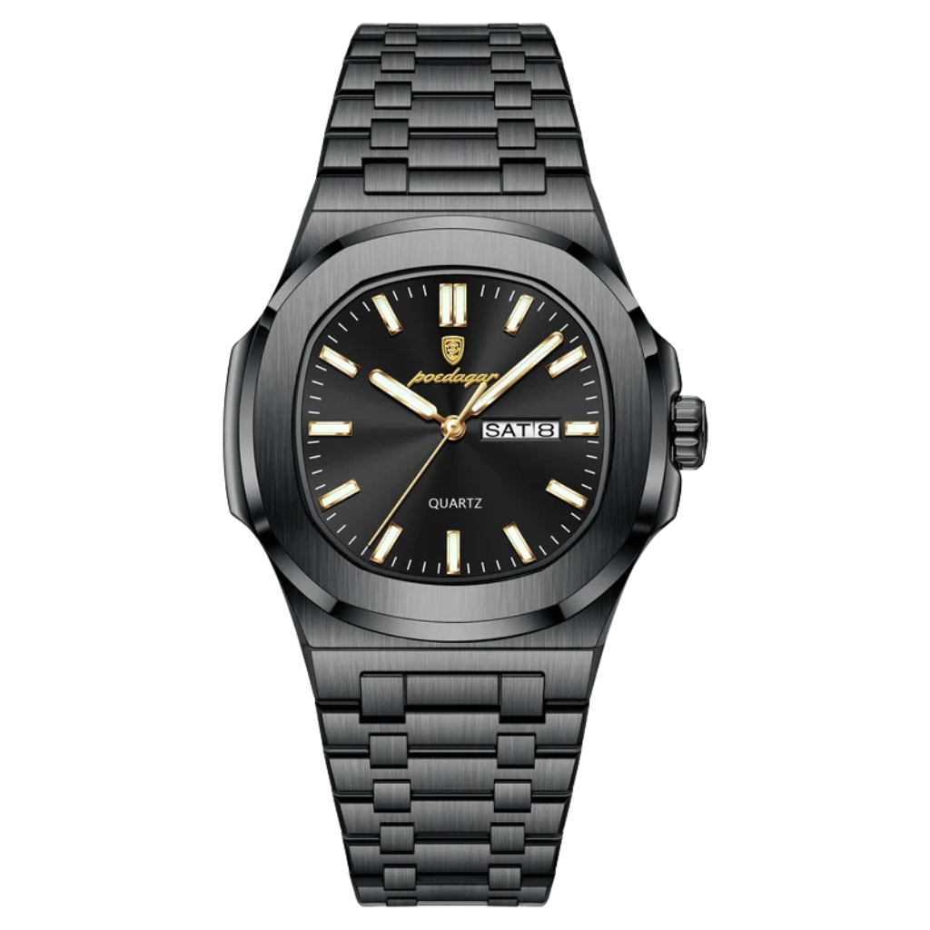 Men's Lightweight Watch - Steel - Sunburst Dial, Day & Date