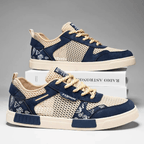 Mens Sneaker Laced - Mesh Upper - Rubber Sole