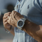 Men's Steel Sports Watch – Octagonal Screw Bezel, Textured Dial-Tithesource-