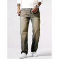 Men's Stretch Denim Casual Jeans - Regular Fit - Washed