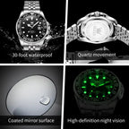 Mens Watch Jubilee Bracelet - Stainless Steel - GMT Pro - Date