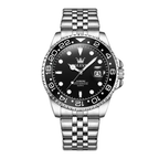 Mens Watch Jubilee Bracelet - Stainless Steel - GMT Pro - Date