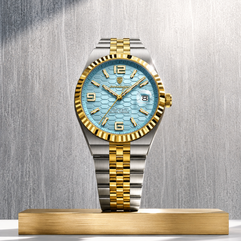 Mens Watch - Land-Rider - Fluted Bezel - Waterproof Luminous Date