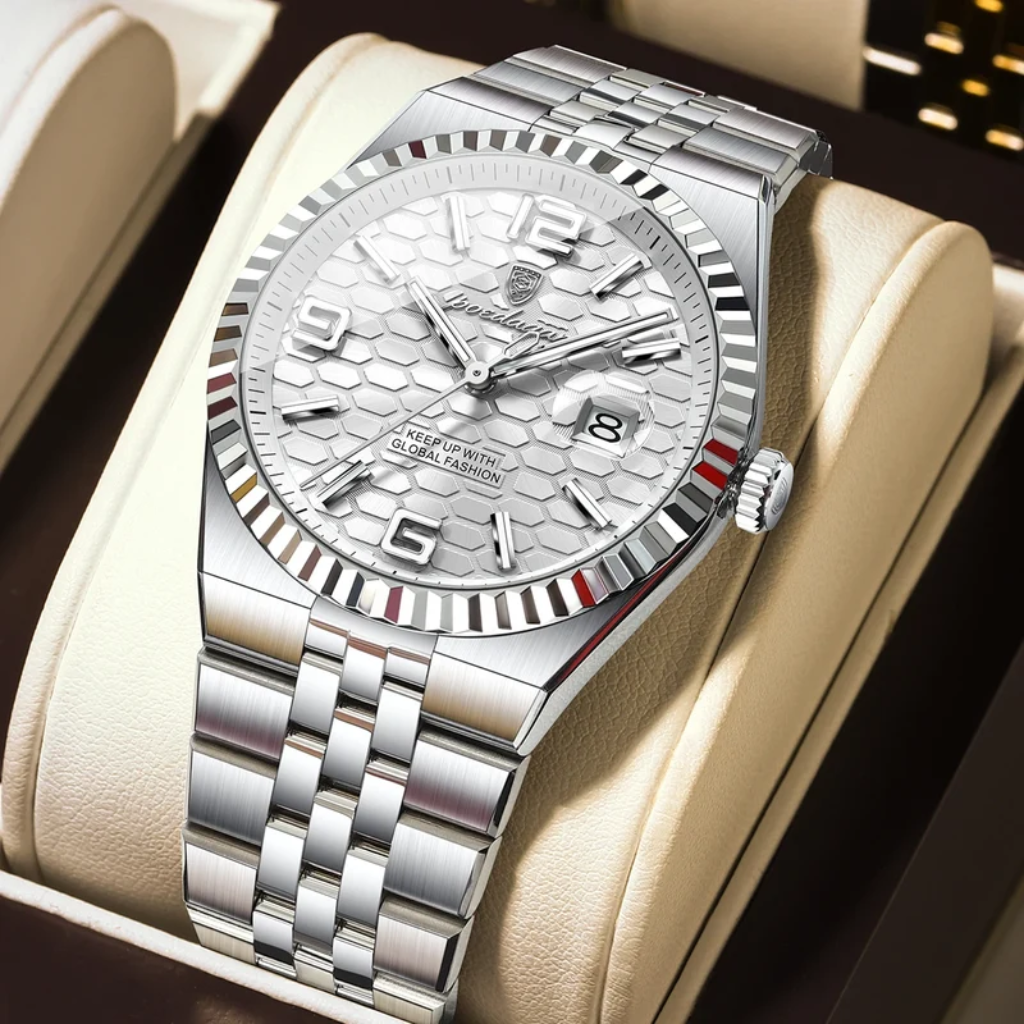 Mens Watch - Land-Rider - Fluted Bezel - Waterproof Luminous Date