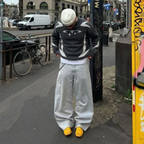 Oversize Knit Sweater Y2K - Circle Star