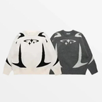 Oversize Knit Sweater Y2K - Circle Star