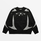 Oversize Knit Sweater Y2K - Circle Star