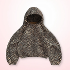 Oversized Cheetah Hoodie - Zip up