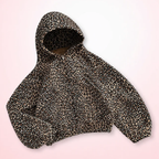 Oversized Cheetah Hoodie - Zip up