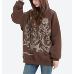 Oversized Graphic Hoodie - Streetwear Pullover Sweatshirt-Tithesource-