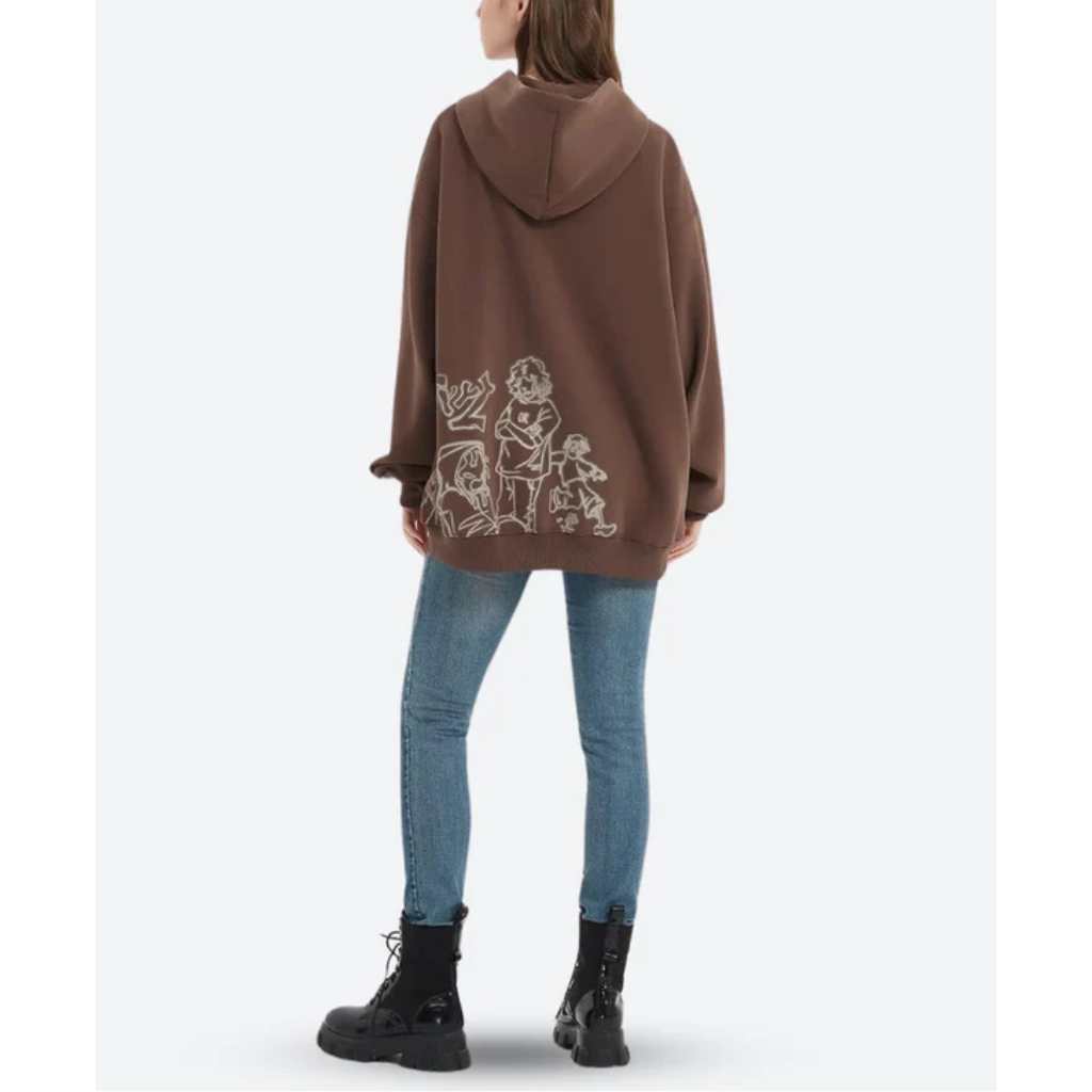 Oversized Graphic Hoodie - Streetwear Pullover Sweatshirt-Tithesource-