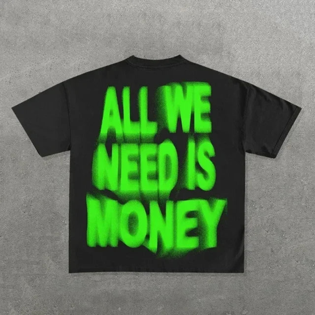 Oversized Graphic Tee Boxy T Shirt Back Print Streetwear