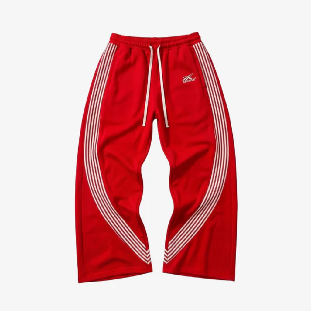 Oversized Joggers - Y2K Streetwear Sweatpants-Tithesource-Red-S-