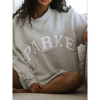 Oversized Varsity Sweatshirt Women Crewneck Streetwear