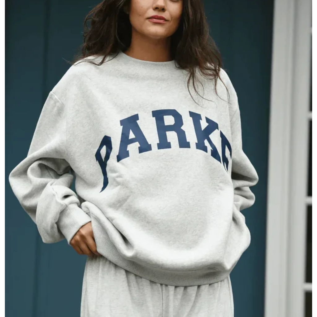 Oversized Varsity Sweatshirt Women Crewneck Streetwear