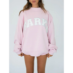 Oversized Varsity Sweatshirt Women Crewneck Streetwear