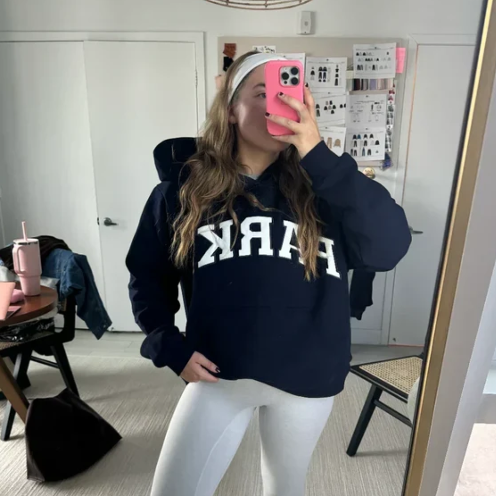 Oversized Varsity Sweatshirt Women Crewneck Streetwear