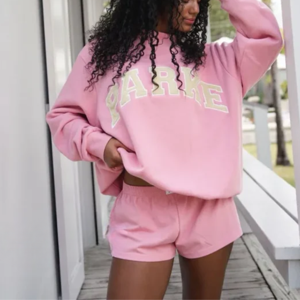 Oversized Varsity Sweatshirt Women Crewneck Streetwear
