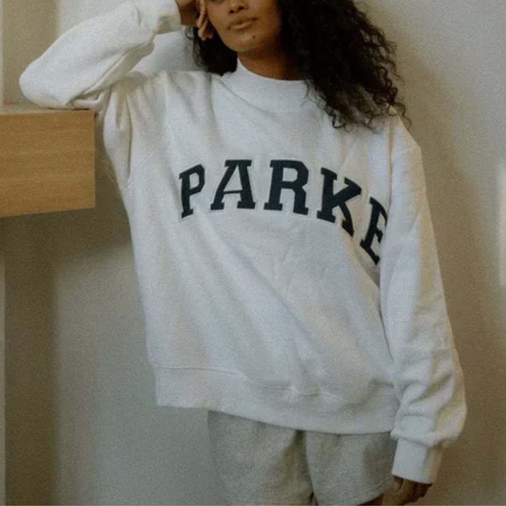 Oversized Varsity Sweatshirt Women Crewneck Streetwear