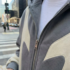Oversized Zip Up Hoodie - Graphic Print Streetwear-Tithesource-