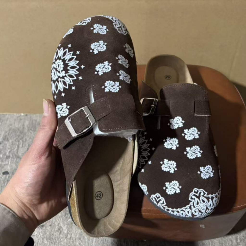 Paisley Print Clogs