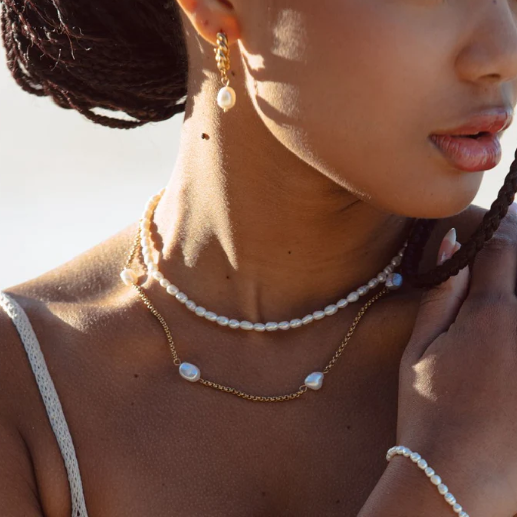 Pearl Chocker Necklace Women